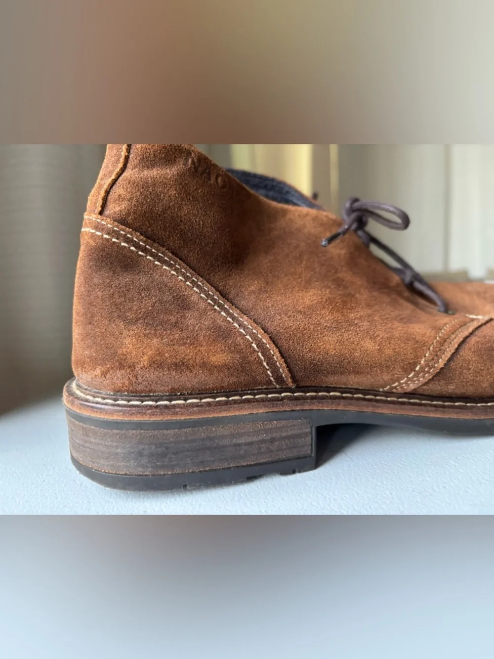 NAOT Pilot Suede Leather Chukka Boots Brown Mens 41 8 Comfort